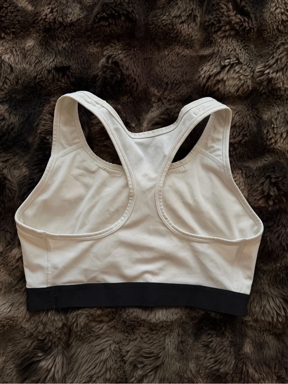 Nike White Racerback Dri-FIT Sports Bra
